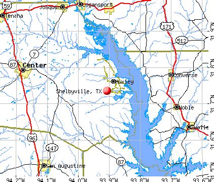 Shelbyville, Texas (TX 75973) profile: population, maps, real estate, averages, homes ...