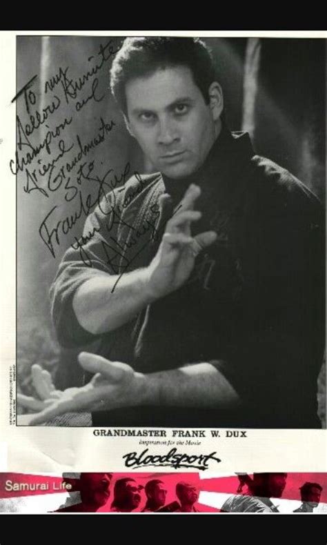 The Real Frank W. Dux from Bloodsport / Martial Arts Movies | Martial arts, Kumite, Martial arts ...