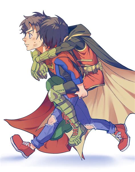 robin, damian wayne, superboy, and jonathan kent (dc comics and 3 more ...