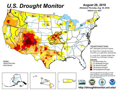 U.S. Drought Monitor Update for August 28, 2018 | National Centers for Environmental Information ...