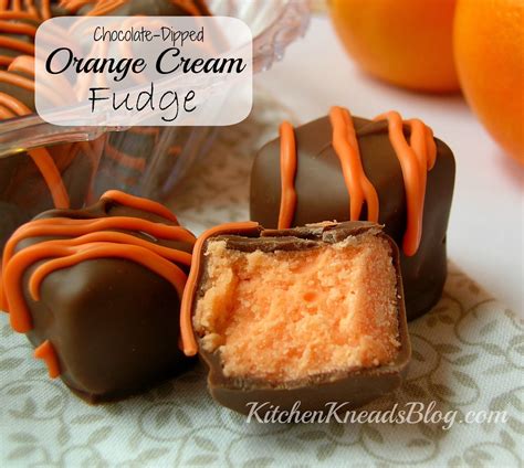 Chocolate-Dipped Orange Cream Fudge | Kitchen Kneads