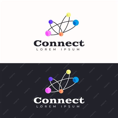 Free Vector | Flat design hub logo with tagline