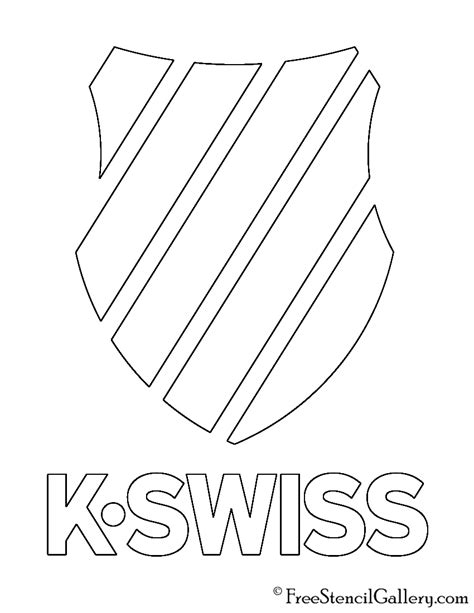 K-Swiss Logo Stencil | Free Stencil Gallery