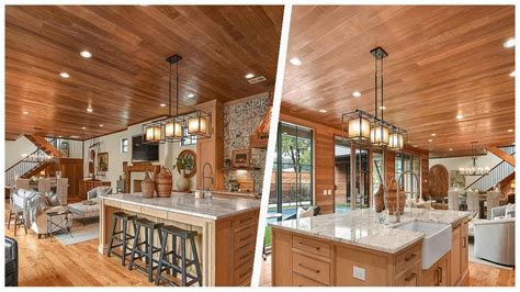 Wood Ceiling Kitchen Design | Shelly Lighting