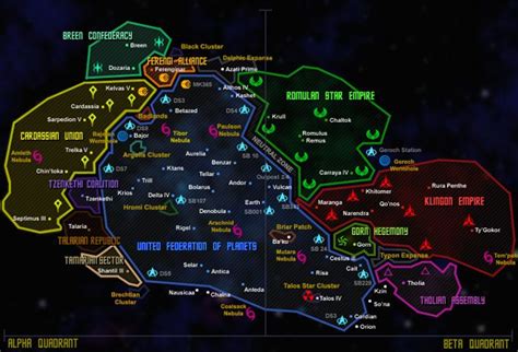 Star Trek Starships Map | O Brother, Where Art Thou?