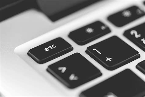 Escape Key Laptop Keyboard Close Up Free Stock Photo | picjumbo