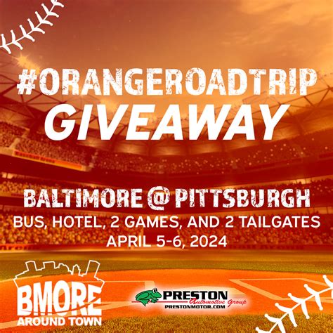 #OrangeRoadTrip GIVEAWAY! 🧡 ⚾️... - Preston Automotive Group