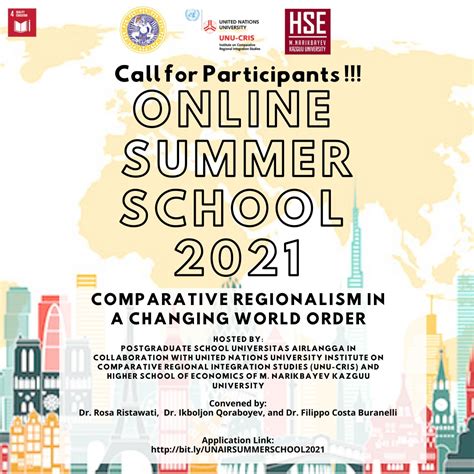 Online Summer School on Comparative Regionalism 2021 - Sekolah Pascasarjana