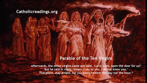 Parable of the Ten Virgins - Matthew 25:1-13 - Bible Verse of the Day