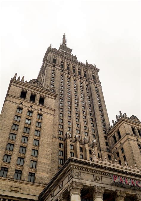 Palace of Culture and Science in the Center of Warsaw Stock Photo ...