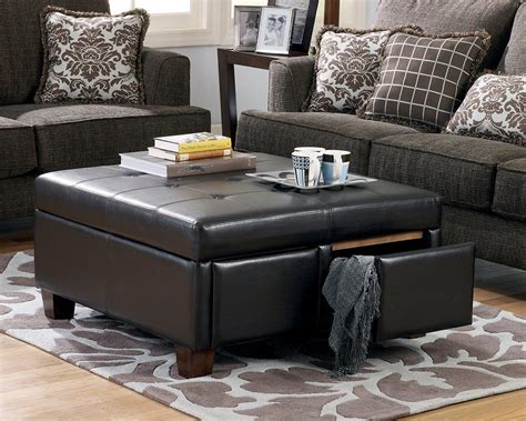 Unique and Creative! Tufted Leather Ottoman Coffee Table | HomesFeed