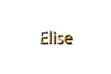 ELISE 3D NAME 15079603 PNG