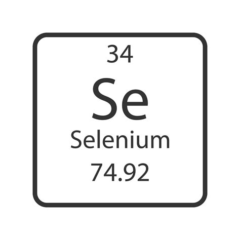 Selenium symbol. Chemical element of the periodic table. Vector ...