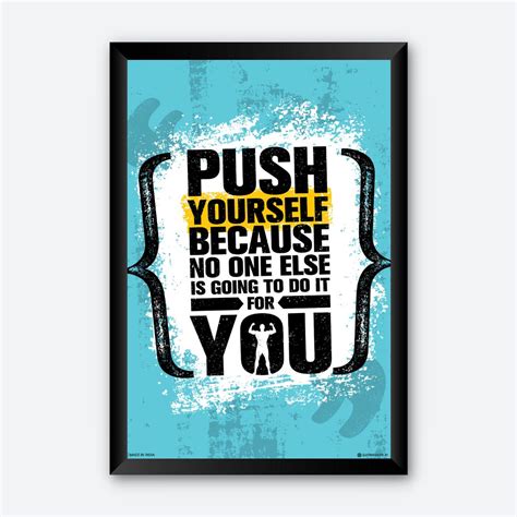 Push Yourself Motivational Wall Poster for Students | Quotes Store