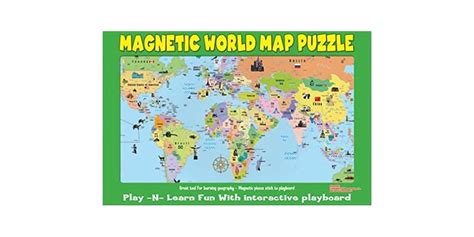 Magnetic World Map Puzzle Board