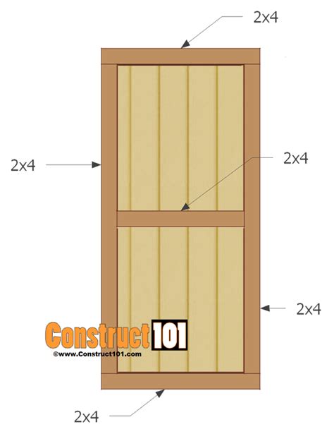 Shed Door Plans -Step-By-Step - Construct101