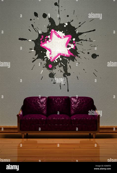 Minimalist interior visualization Stock Photo - Alamy