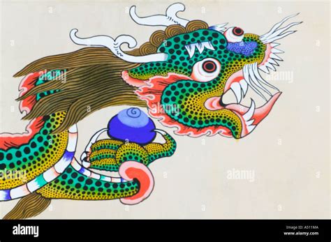 Painting of dragon Bhutan Stock Photo - Alamy