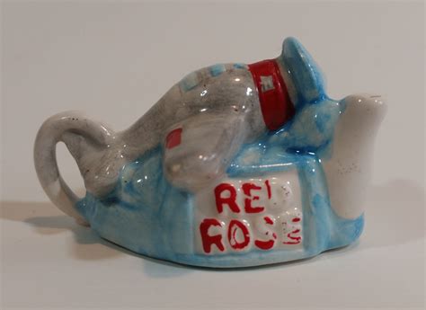 Collectible Red Rose Tea Airplane Miniature Teapot Figurine | Red rose ...