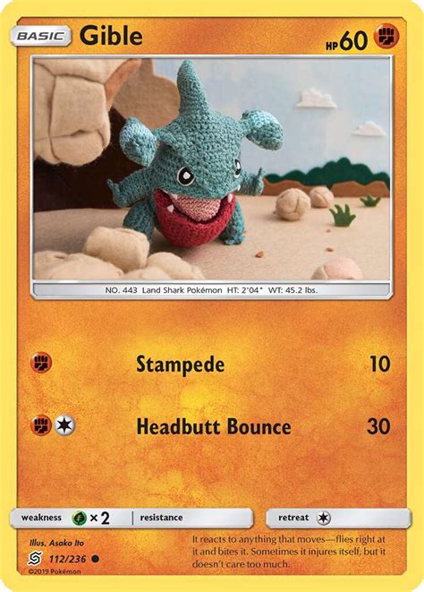 Gible 112 (Unified Minds 2019) Pokemon Card