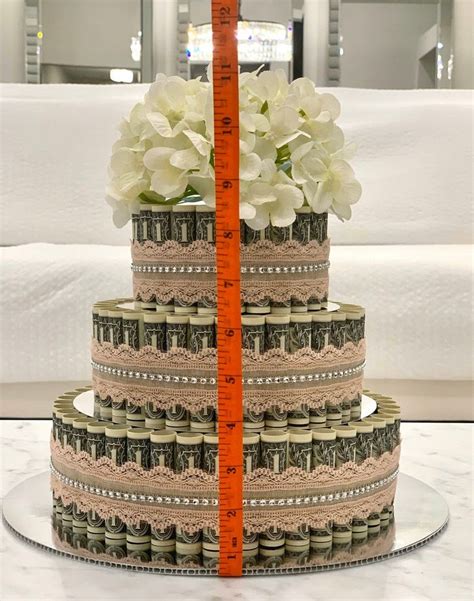 100 Dollar Money Cake 3 Tiered Lace Pink | Etsy | Money cake, Money ...