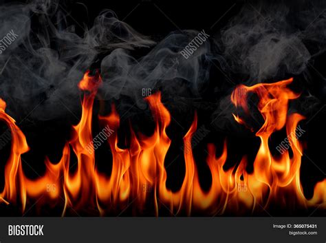 Fire Flames Smoke On Image & Photo (Free Trial) | Bigstock