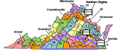 Virginia Senate Districts Map | Tourist Map Of English