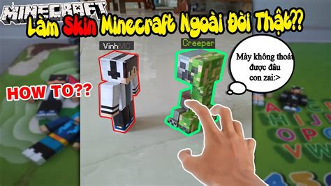 Làm Thế Nào Để Làm Skin Minecraft Từ Giấy?! - Trang Trí Phải Nói Là Bao Chất !! - YouTube