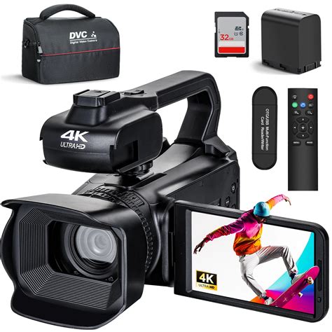 G-Anica YouTube Camcorder 4K Ultra HD camera Camcorders 64MP Streaming Camera 4.0"Touch Screen ...