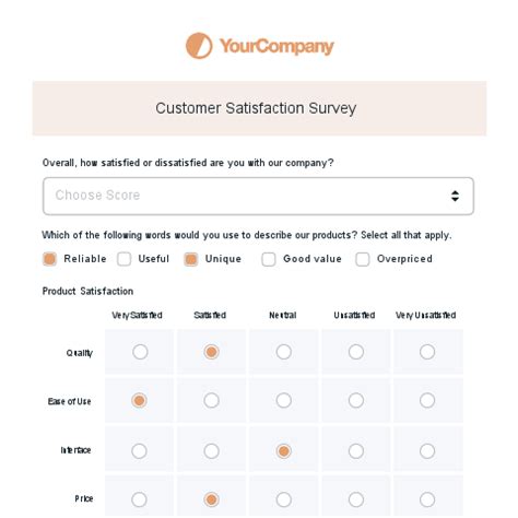 Customer Satisfaction Survey Form - 19 Excellent Customer Satisfaction ...