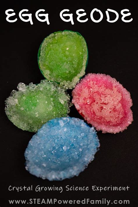 Growing Crystals - Egg Geode Science Experiment | Growing crystals ...