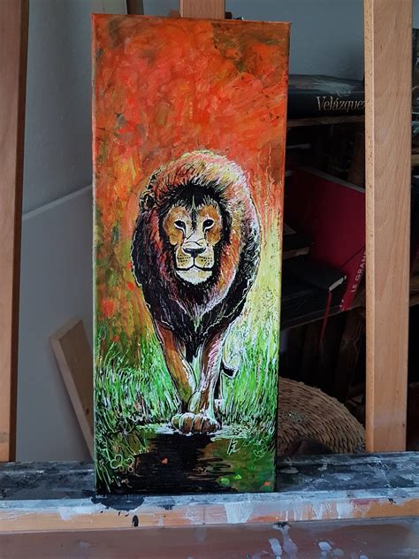 SBS: Painting a lion on canvas | planetFigure | Miniatures