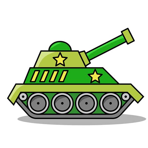 Tank vector with outline 6132801 Vector Art at Vecteezy