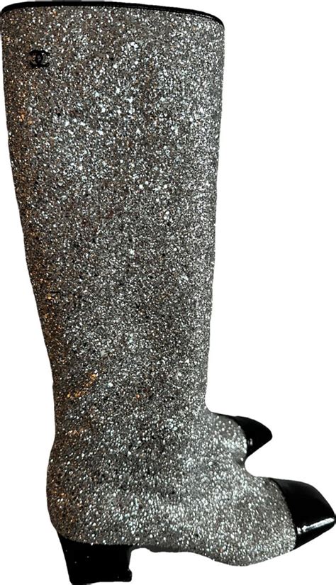 Chanel Glitter riding boots - ShopStyle