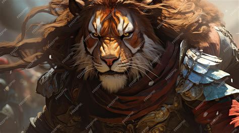 Premium AI Image | a video game character with a tiger