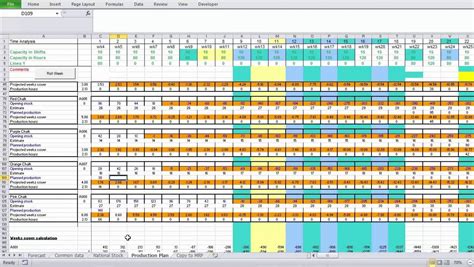 Production Planning Spreadsheet Template inside 022 Production Schedule Template Excel Ideas ...