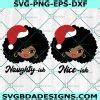 Merry Christmas Black Girl Svg, Little Black Girl Christmas Svg - SvgBdaDesigns