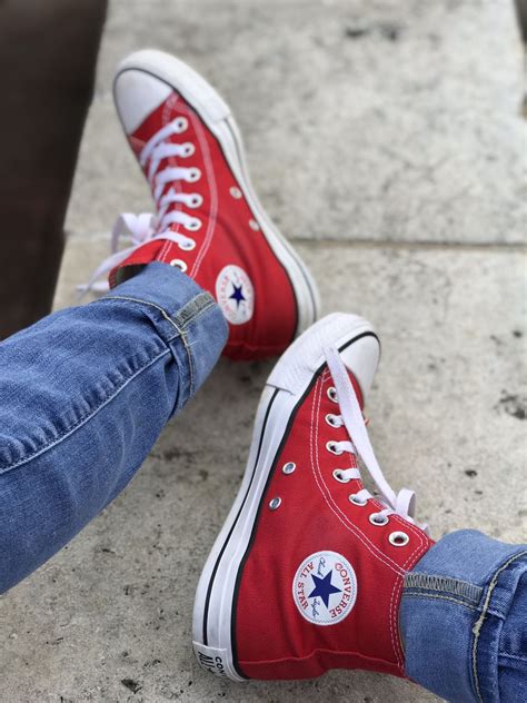 Red converse | Red converse shoes, Converse shoes, Red converse