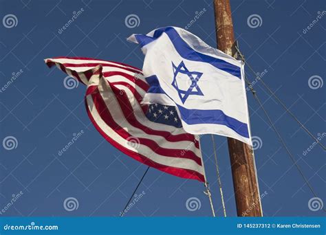 US and Israel Flags Together Stock Photo - Image of beautiful, powerful ...