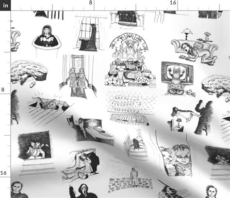 Horror Movies Classics Fabric | Spoonflower