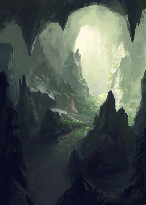 Cave painting, digital painting | Fantasy landscape, Digital art fantasy, Environment concept art