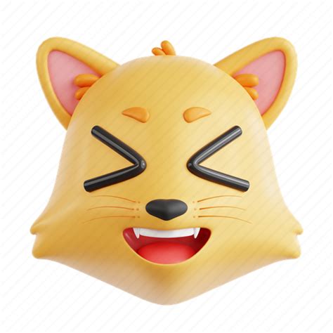 Laughing, cat, laughing cat, animal emoji, animal, emoji, 3d icon icon - Download on Iconfinder