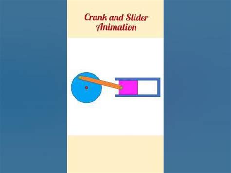 Crank and Slider Animation #mechanism#animation#theoryofmachines# ...