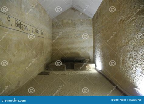 A Picture from Inside the Tomb of King Khafre Inside His Pyramid, One of the Great Historical ...