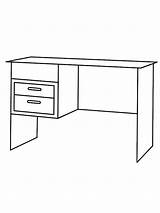 Coloring Pages Desk sketch template