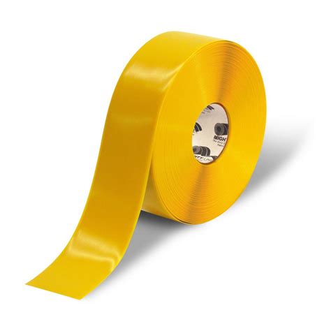 Mighty Line 3 in. Yellow Heavy-Duty Floor Tape 100 ft. Roll-3RY - The Home Depot