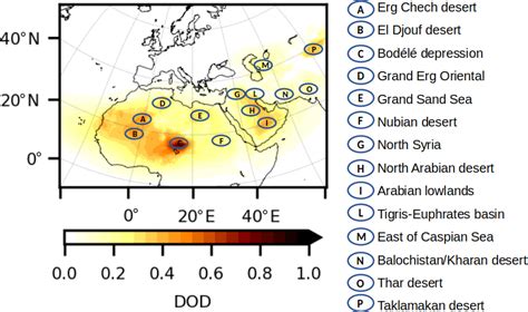 A number of desert, arid and semi-arid regions of interest for the... | Download Scientific Diagram