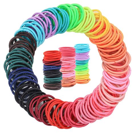 200PCS Baby Toddler Hair Ties, Multicolor Elastic Hair Ties, No Crease ...