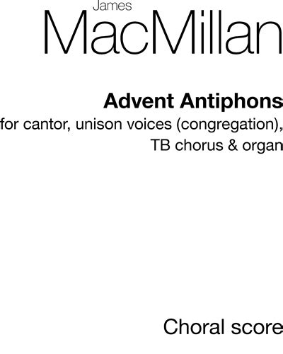 Advent Antiphons Sheet Music by James MacMillan | nkoda | Free 7 days trial