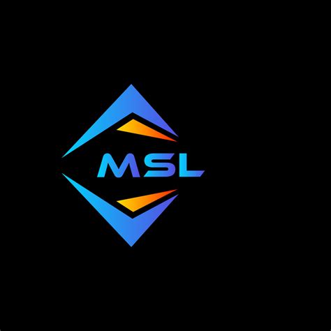 MSL abstract technology logo design on Black background. MSL creative initials letter logo ...